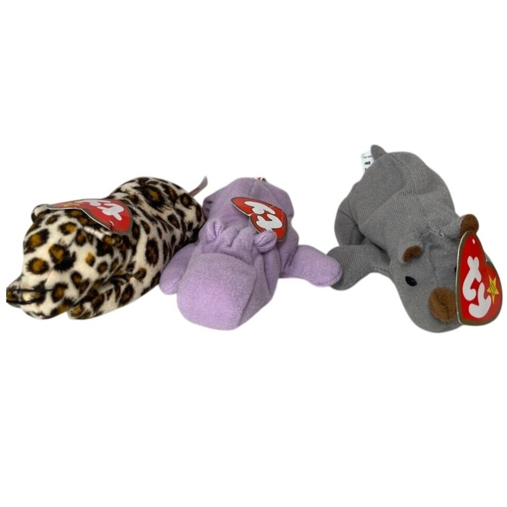 Ty Teenie Beanie Babies spike, happy, and freckles